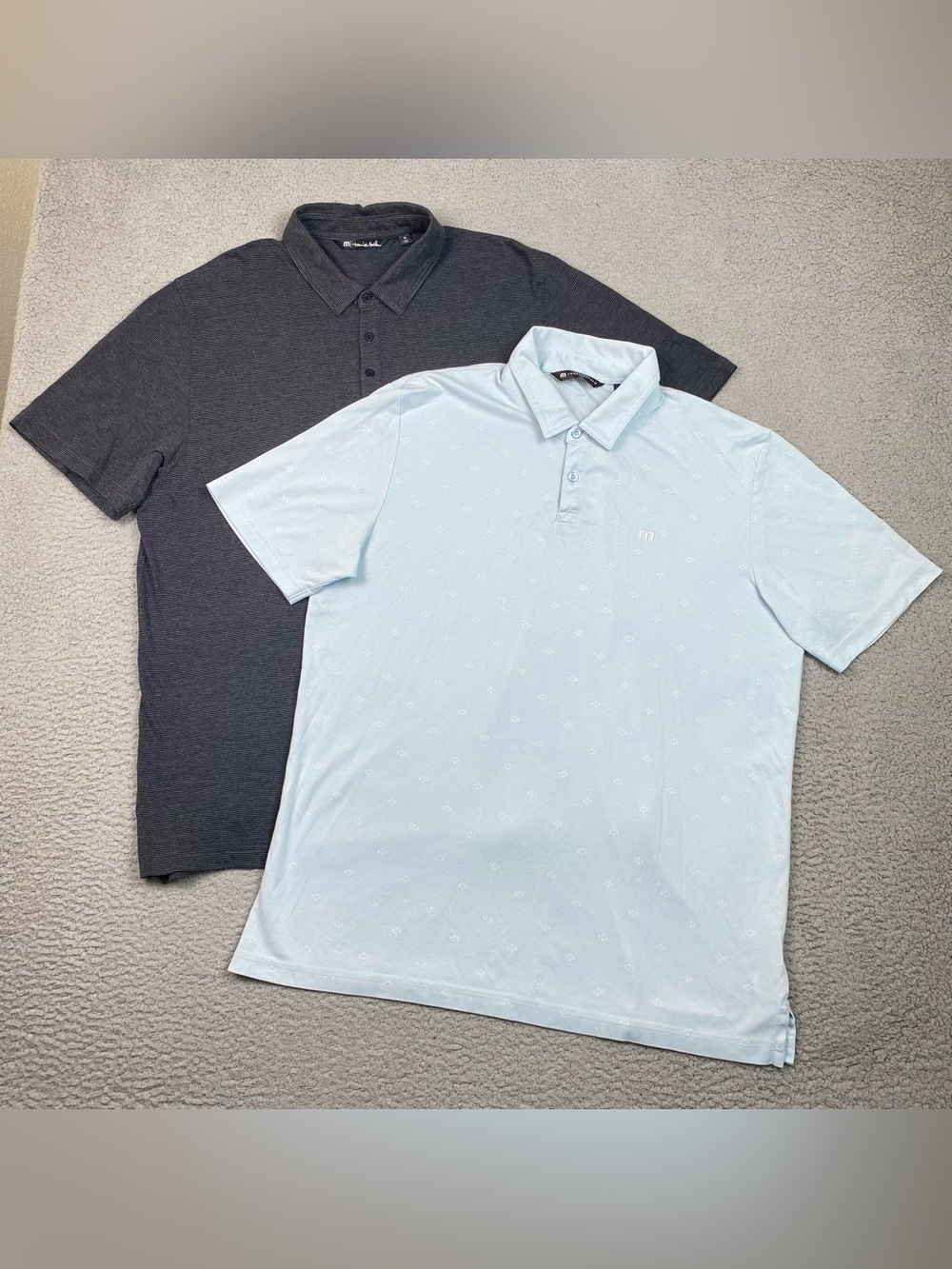 Lot of 2 - Travis Mathew Polo Shirts Men's Size XL Performance Golf Short Sleeve